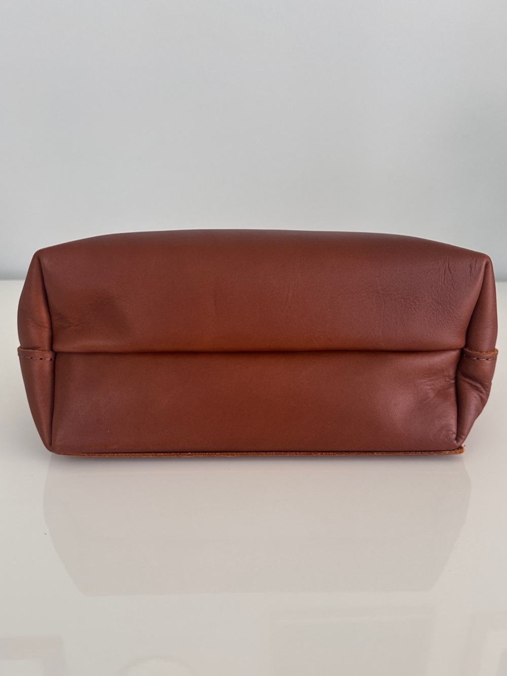 Portland Leather Goods Mini Crossbody Tote Handbag in Honey - Picture 3 of 12